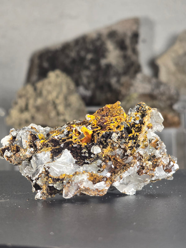 Calcite on Limonite Matrix - Mexico