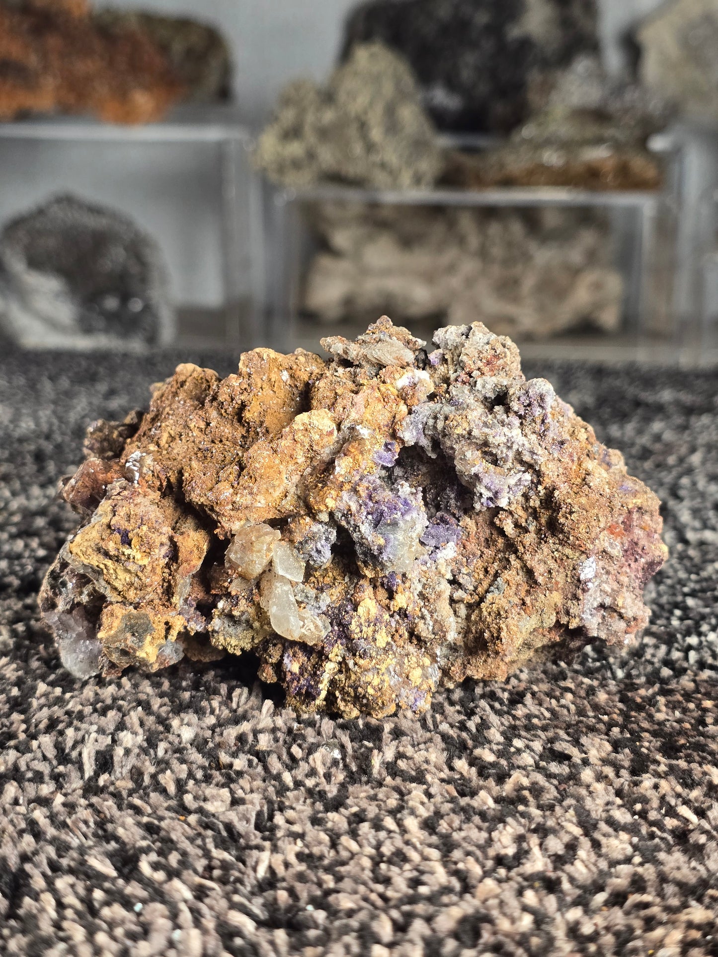 Fluorite with Calcite - Mexico